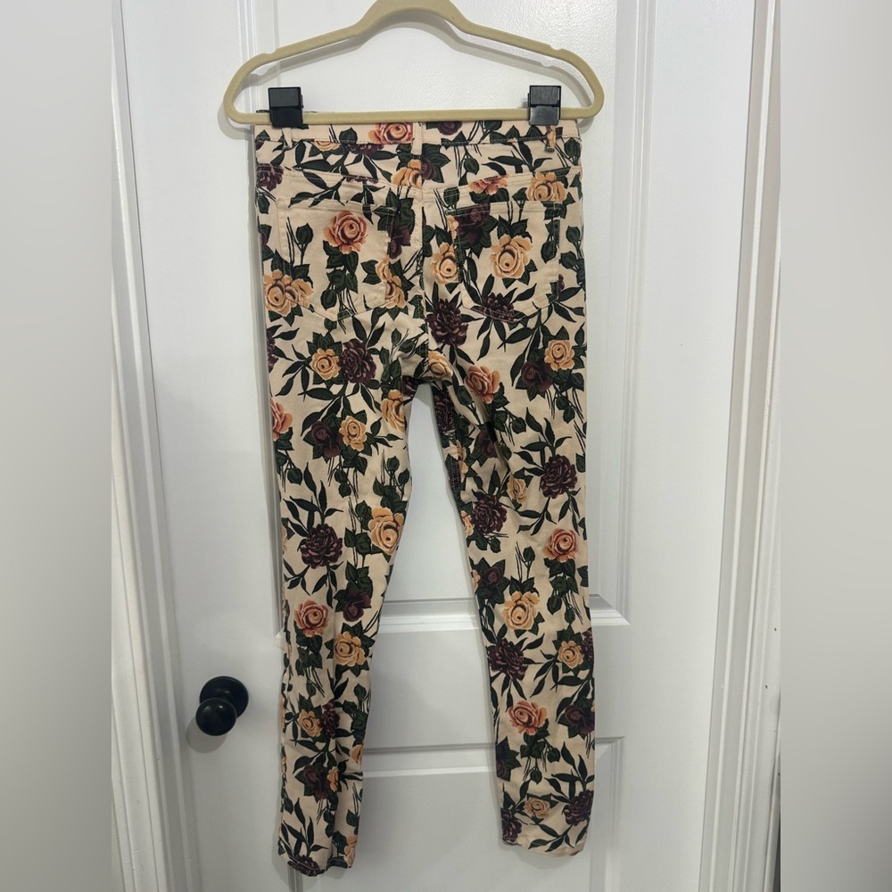 VENUS Women's Multicolor Floral Print Skinny Stretch Pants Size 10 - Picture 3 of 7